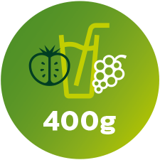 400g of fruit graphic